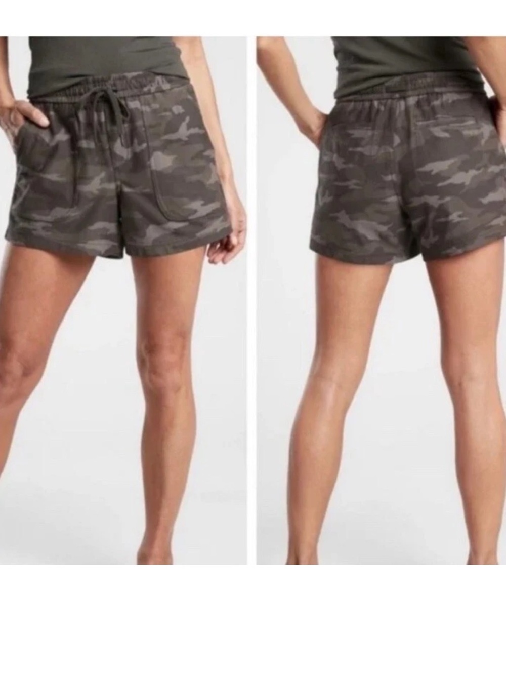 Athleta Farallon Camo Print Drawstring Short Size 0